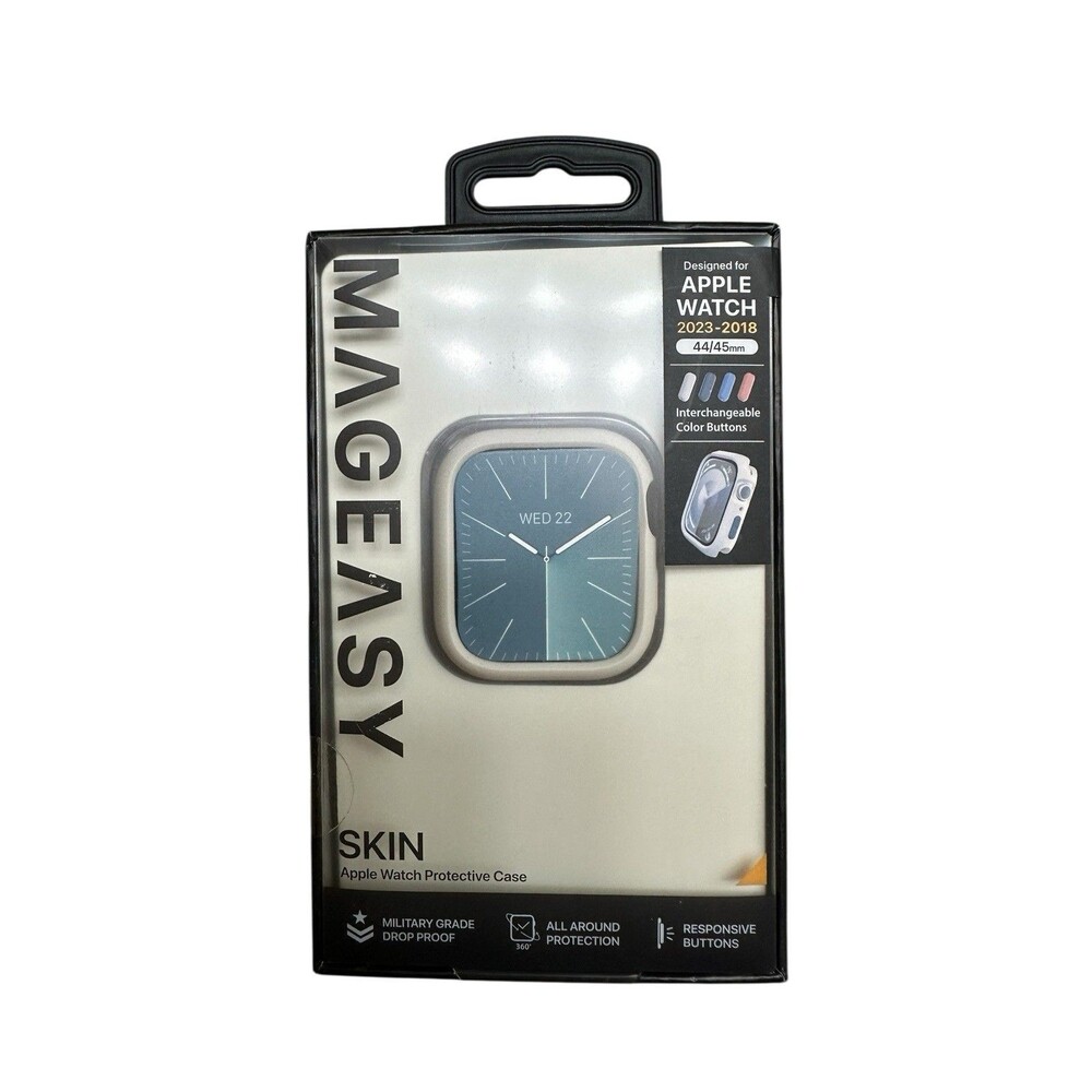 NEW Mageasy Skin Apple Watch Protective Case for 2023-2018 44/45mm Watch